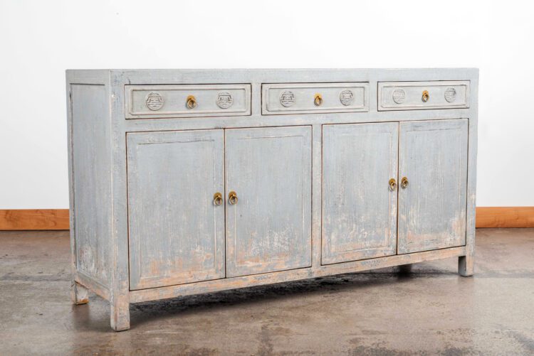 Buffet Chino 4 puertas Gris Decapado
