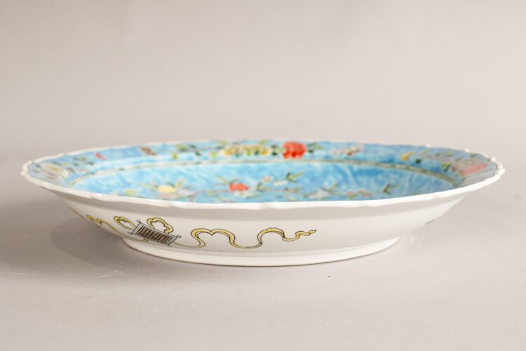 Plato Porcelana Chino Fondo Celeste - Imagen 2