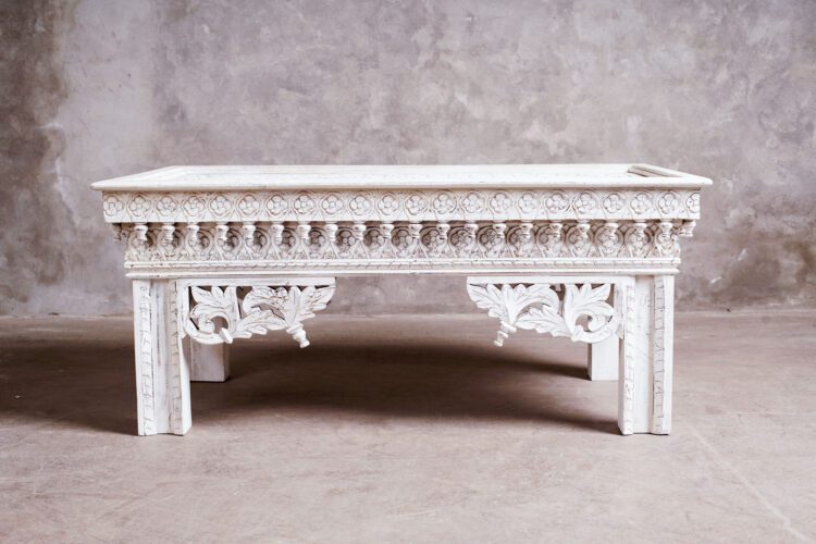 Mesa Rectangular Madera Tallada