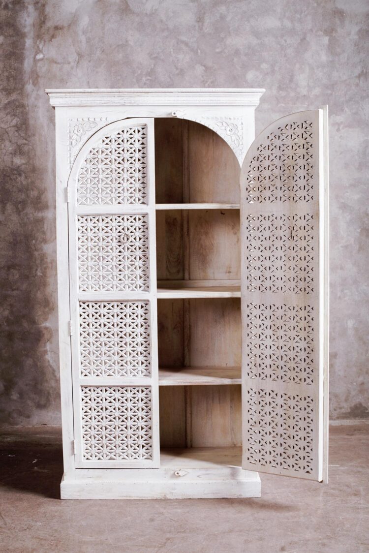 Cabinet Hindu Blanco Tallado - Imagen 4