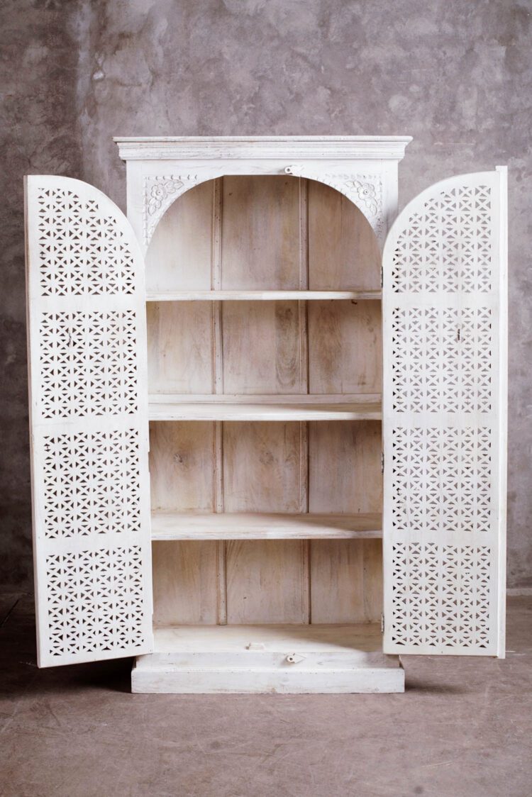 Cabinet Hindu Blanco Tallado - Imagen 5