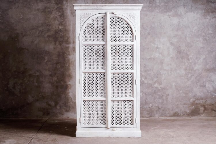 Cabinet Hindu Blanco Tallado