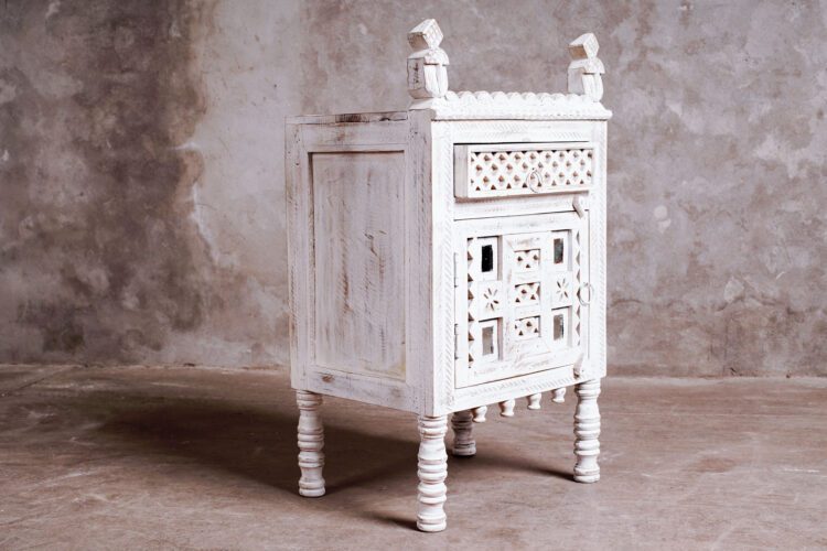 Velador Tallado Blanco - Imagen 4