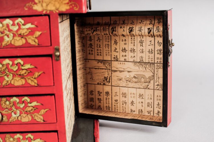 Joyero Chino Cuerina Con Puertas Laterales - Imagen 8