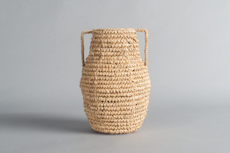Cantaro  Bajo Fibra Natural con Asas - Imagen 2