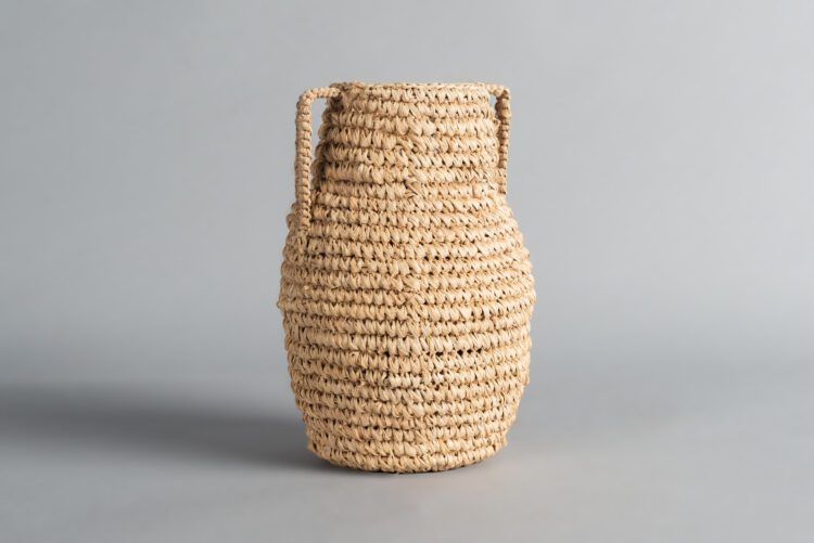Cantaro  Bajo Fibra Natural con Asas - Imagen 3