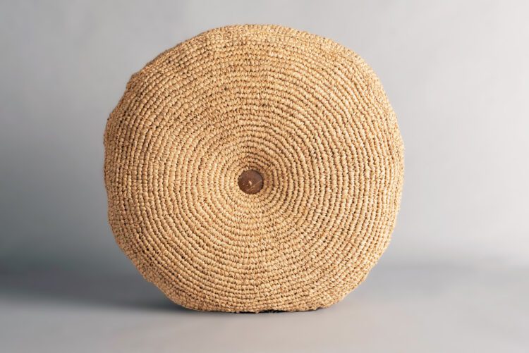 Pouf Redondo Rafia Natural - Imagen 3
