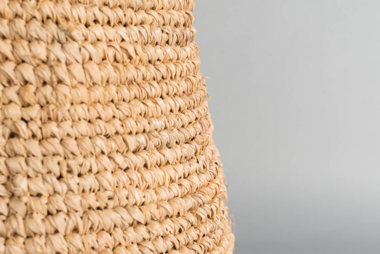 Pantalla de Lampara Fibra Natural Conica - Imagen 7