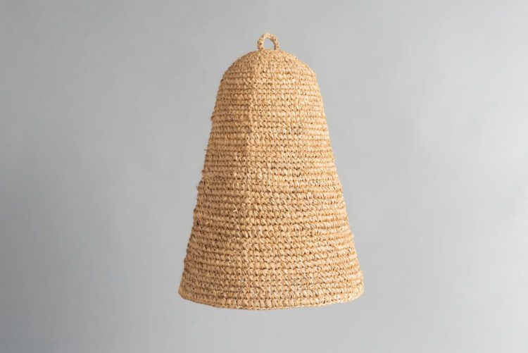 Pantalla de Lampara Fibra Natural Conica
