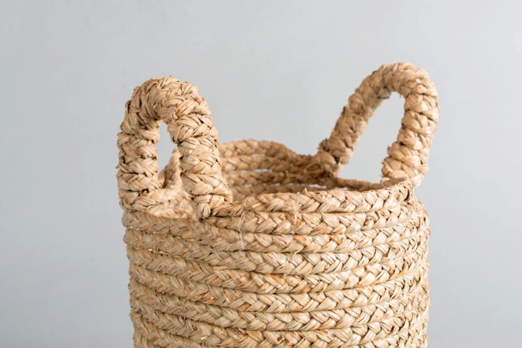 Canastos Fibra Natural Base Blanca - Imagen 3