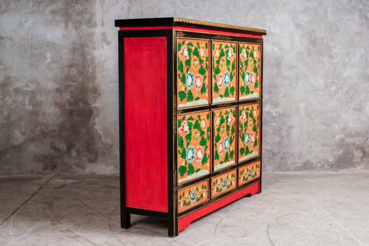 Cabinet tibetano pintado a mano - Imagen 6