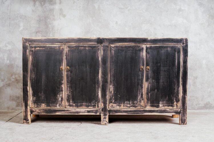 Buffet Chino Decapado Oscuro 4 Puertas