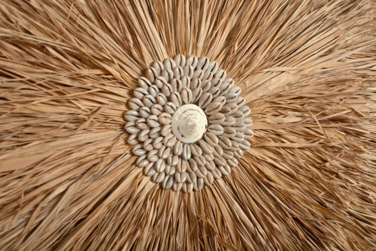 Colgante Redondo Fibra Natural y Conchas - Imagen 4