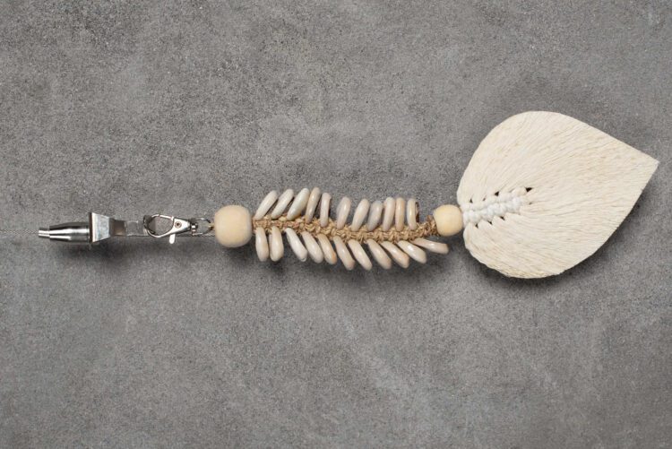 Cuelga  Corazon Fibra Natural y Conchas - Imagen 6