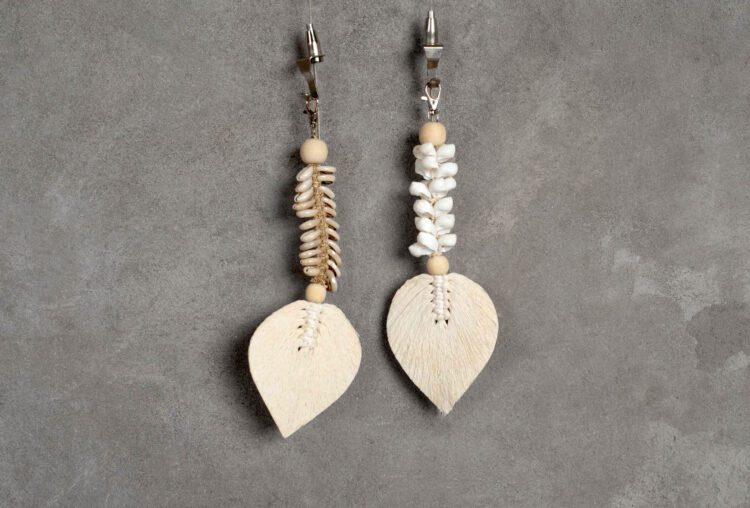 Cuelga  Corazon Fibra Natural y Conchas - Imagen 9