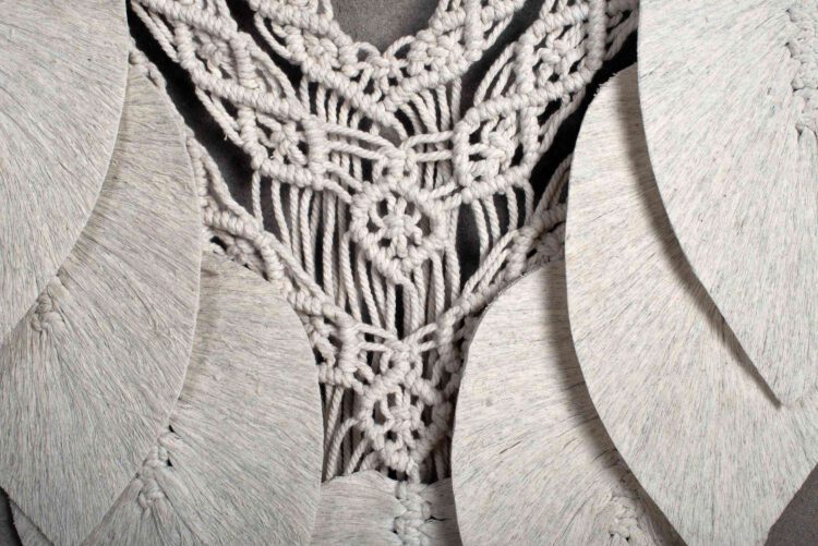 Colgante Multiple Fibra Natural Blanco - Imagen 3