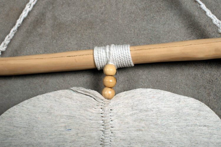 Colgante Simple Corazon Fibra Natural - Imagen 3