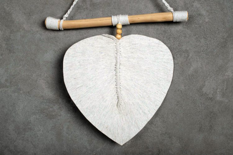 Colgante Simple Corazon Fibra Natural - Imagen 4