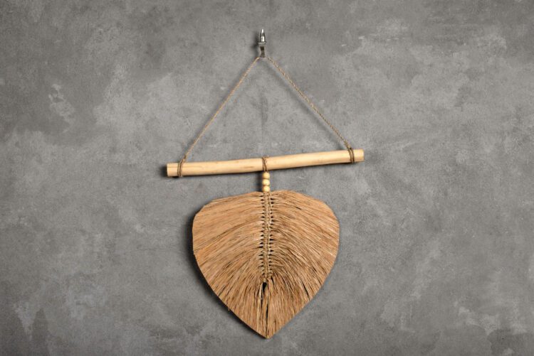 Colgante Simple Corazon Fibra Natural - Imagen 5