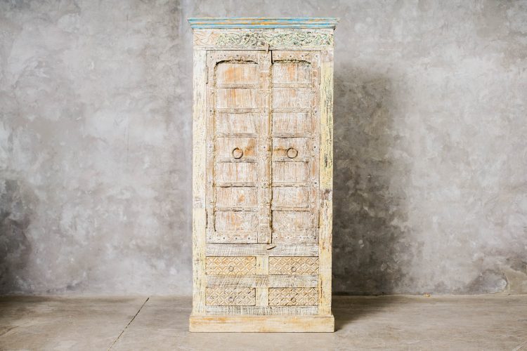 Alacena India Tallada 2 Puertas 4 Cajones