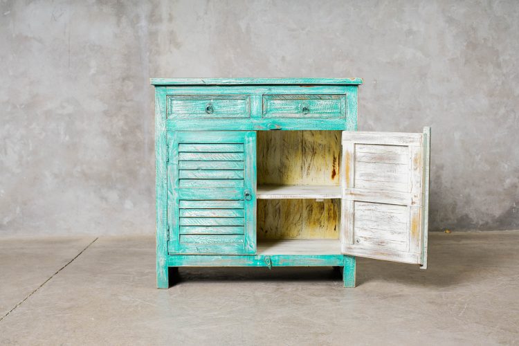 Mueble Indio 2 Puertas 2 cajones Turrquesa - Imagen 3