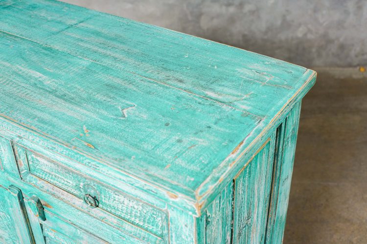 Mueble Indio 2 Puertas 2 cajones Turrquesa - Imagen 7