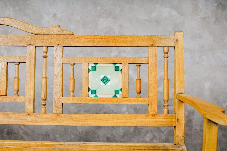 Banqueta India Azulejos con Respaldo - Imagen 2