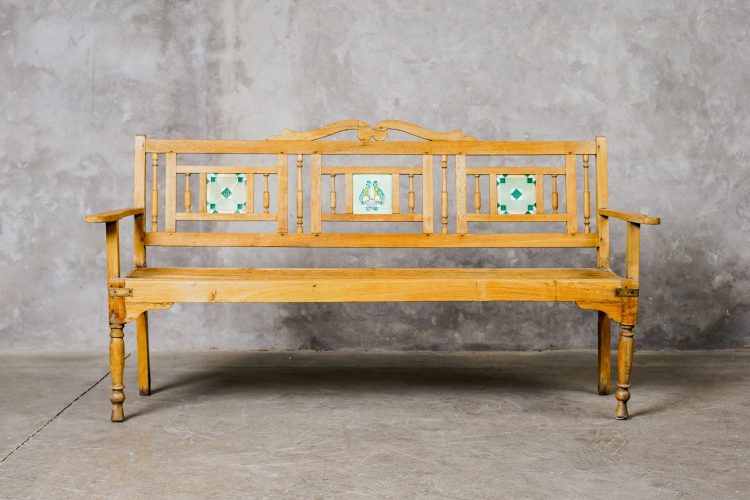 Banqueta India Azulejos con Respaldo