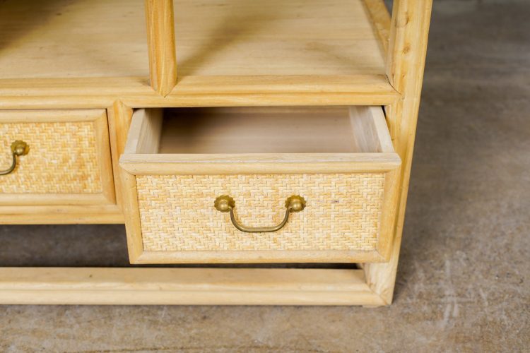 Estantería china natural con Rattan - Imagen 5