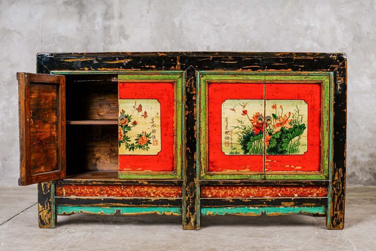 Buffet Chino Antiguo Diseño Flores - Imagen 5