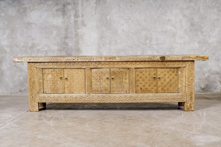 Rack  Tallado Madera Natural XL