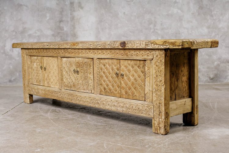 Rack  Tallado Madera Natural XL - Imagen 5