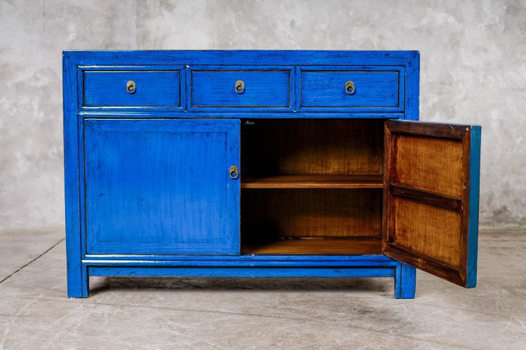Buffet Lacado Azul 3 Cajones - Imagen 2