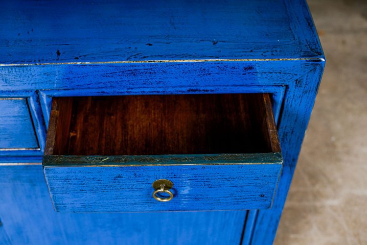 Buffet Lacado Azul 3 Cajones - Imagen 3