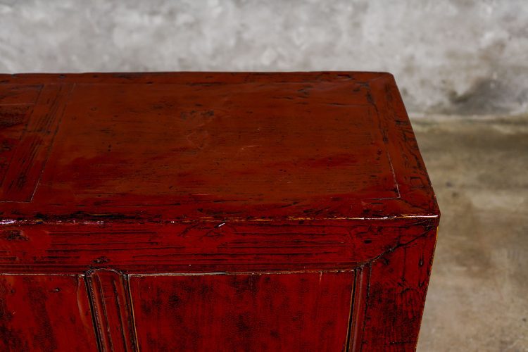 Buffet Chino Lacado Rojo 4 Puertas - Imagen 6