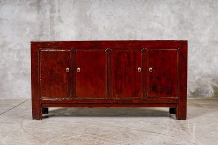 Buffet Chino Lacado Rojo 4 Puertas