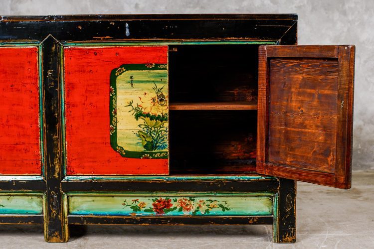 Buffet Chino Antiguo Diseño Flores 2 - Imagen 5