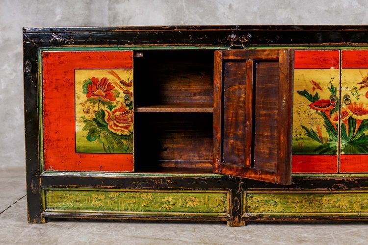 Buffet Chino Antiguo Diseño Flores 3 - Imagen 5