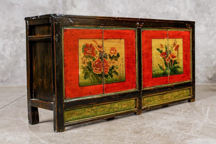 Buffet Chino Antiguo Diseño Flores 3 - Imagen 6