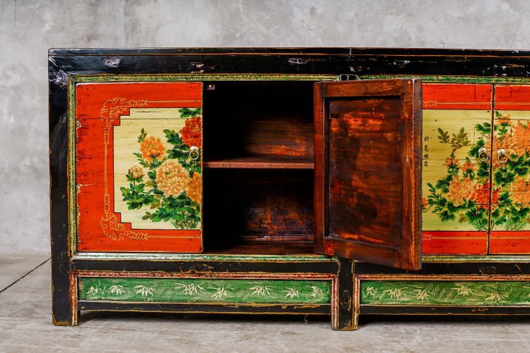 Buffet Chino Antiguo Diseño Flores 4 - Imagen 4