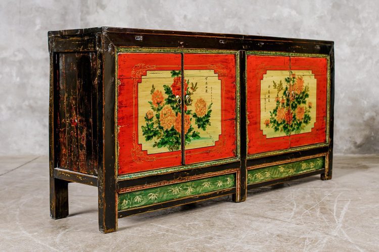 Buffet Chino Antiguo Diseño Flores 4 - Imagen 5