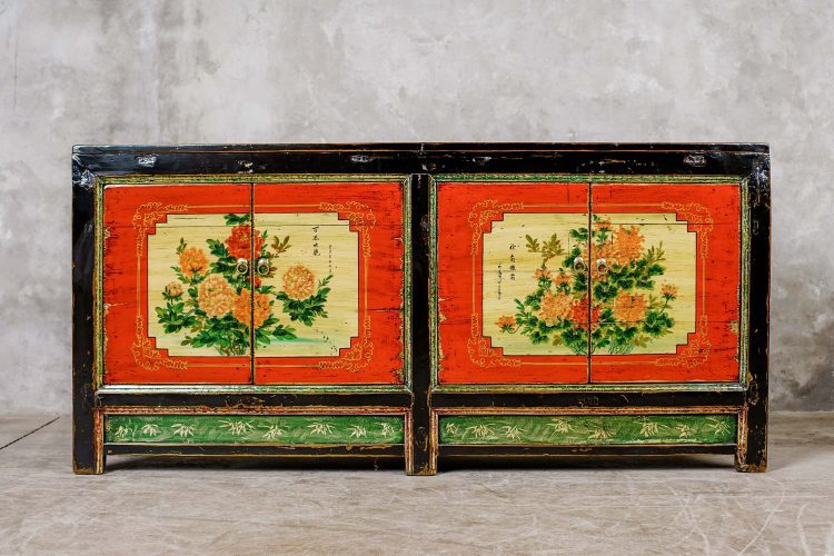 Buffet Chino Antiguo Diseño Flores 4