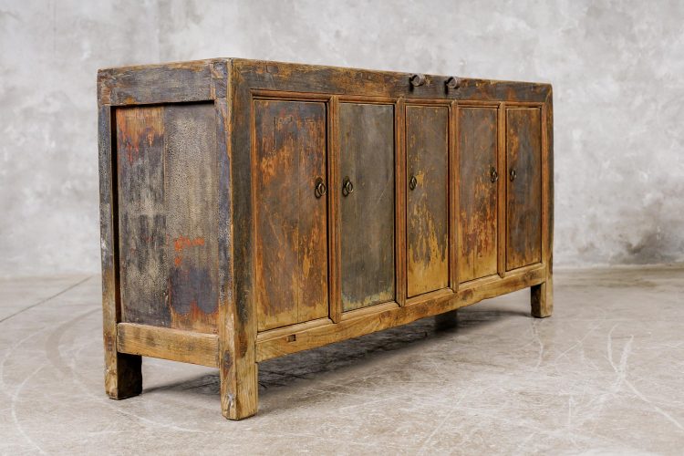 Buffet Chino Antiguo Maderas Recicladas 5 Puertas - Imagen 5