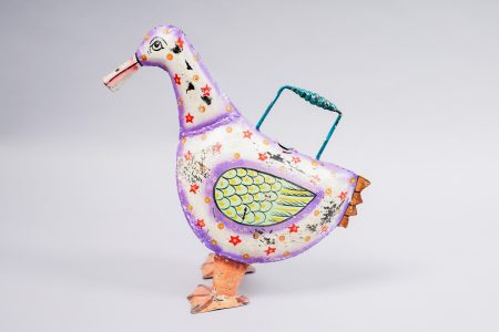 Regadera Pato de Metal Pintado