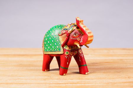 Elefante Madera Pintado (3 colores)