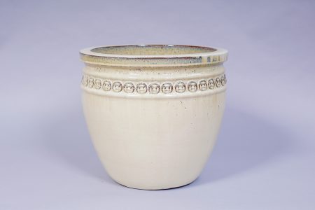 Macetero Blanco/ Crema Set/4