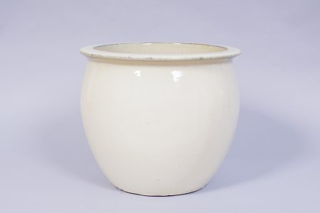 Macetero Blanco/Crema Labio simple Set/ 4