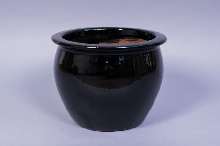 Macetero Negro Labio simple Set/ 4