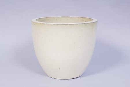 Macetero Blanco/Crema sin Labio Set/ 5