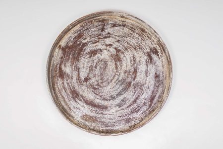 Bandeja Redonda de Metal Pintada